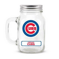 CHICAGO CUBS GLASS MASON JAR w/chocolate baseballs